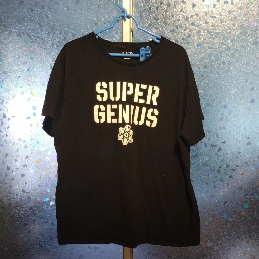 Place Black Super Genius Tee - Picture 1 of 11